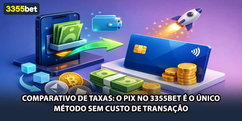 Comparativo de taxas: o PIX no 3355bet é o único método sem custo de transação
